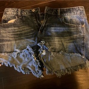 High wasted jean shorts